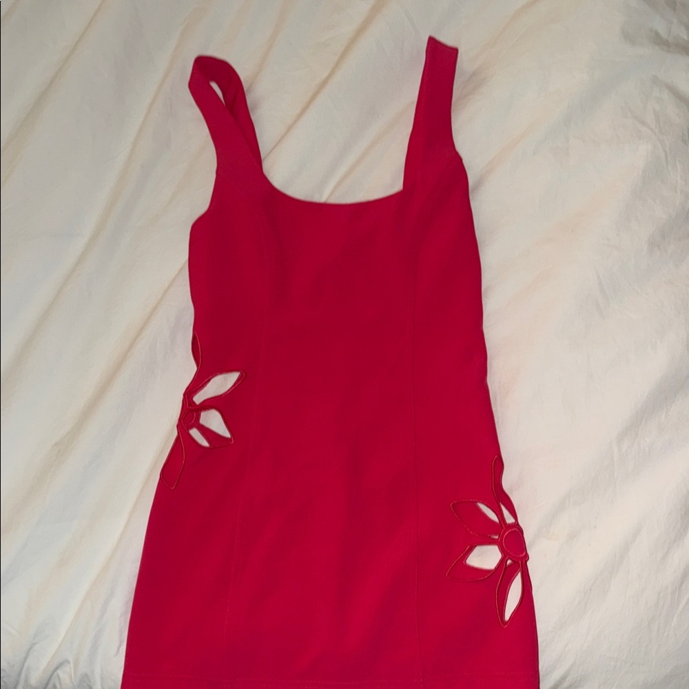 Pink Rumored dress with side cut outs!